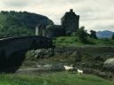 Eilean Donan castle is located beside the picturesque village of Dornie