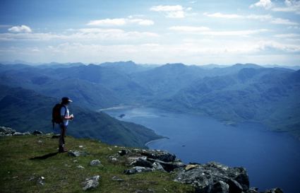 whats there | photo taken on the summit of Beinn Sgritheal the steepest Munro in Scotland